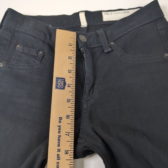 Rag‎ & Bone Leggings Skinny Jeans Coated Black Size 25 - Picture 6 of 10